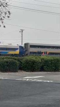 Amtrak, California cab car pulling a whole different set of Amtrak San Joaquin #trains #shorts￼￼￼￼￼￼