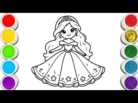 Easy Doll Drawing for Kids | Step by Step & Coloring