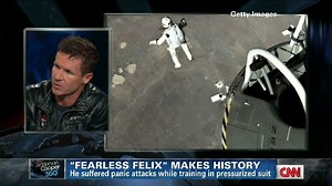 Felix Baumgartner worried before landing