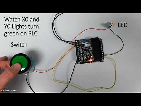 Video Tutorial 2 - FX1N Programmable Logic Controller PLC - Push Button and LED