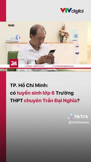 Trường chuyên Trần Đại Nghĩa (TP. Hồ Chí Minh) là mô hình trường THCS công lập nằm trong trường THPT chuyên. Nhiều năm nay, việc tuyển sinh vào lớp 6 của trường này là một trong những kỳ tuyển sinh căng thẳng nhất của khối THCS tại #TPHCM #vtv24 #vtvdigital #tiktoknews #giaoduc