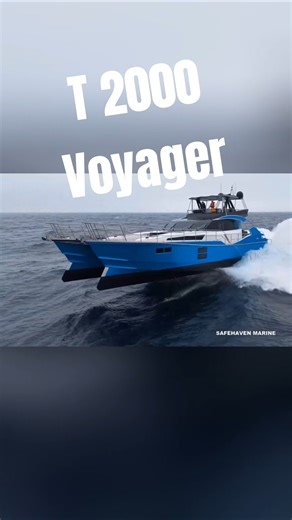T 2000 Voyager now with a Flybridge. 50 Knots Power Catamaran.