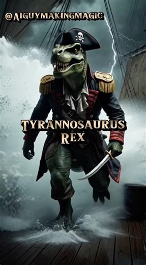 Dinosaurs as Pirates.