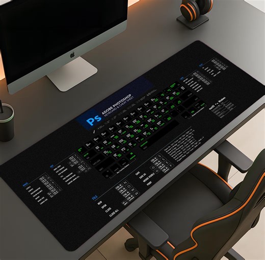 Photoshop Shortcuts Desk Mat, Cheat Sheet, Hotkeys Designer Gift - Etsy