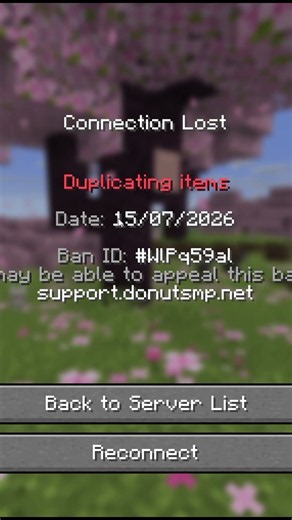 i got banned for donutsmp #minecraft #mctutorial #tutorial #gaming #minecraftbuilding #hypixel #mc