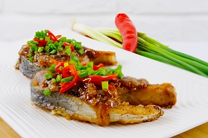 Pan Fried Threadfin With Ginger Soya Sauce - OKI Singapore