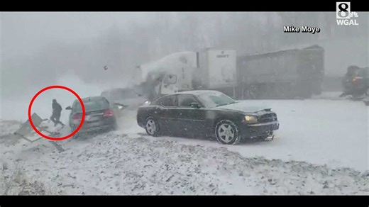Video captures terrifying moments during I-81 pileup