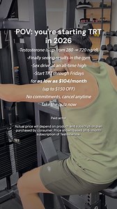 Rep. Recover. Repeat. TRT with Fridays helps keep gains on track without the guesswork. Results happen when the plan does. Use discount code TRT50 and get $50 Off your first order. Try Fridays today. | Fridays