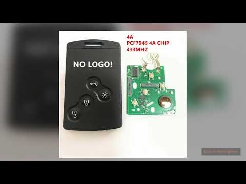 NO LOGO 4 button remote key card keyless smart key 433mhz 4A PCF7945PCF7953 chip for Renault Clio