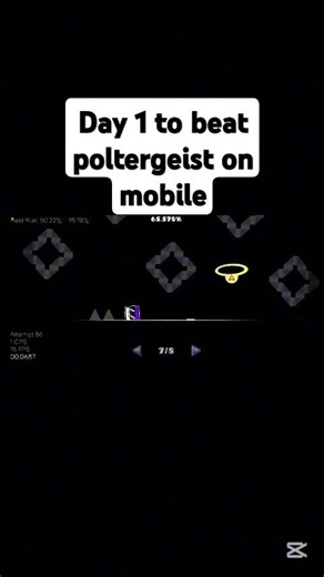 اليوم الاول لأكمال poltergeist ( insane demon) على الموبايل #geometrydash #gd #mobile #viral