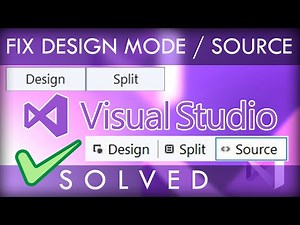 How to Fix Design / Source Mode Missing in Visual Studio