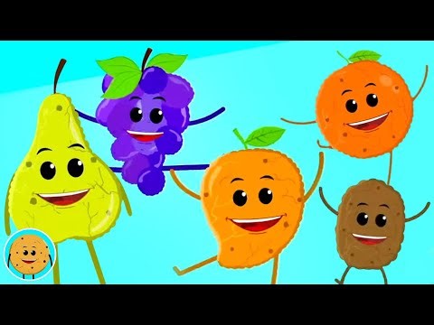 Five Little Fruits Jumping On The Bed, Numbers Song and Kids Learning Videos