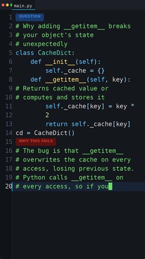 This Output Makes No Sense: Why adding __getitem__ breaks your object's state unexpect