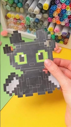 🖤So Cute Pixel Art💚 Toothless #pixelart #pixelartideas #toothless #howtotrainyourdragon #cutedraw