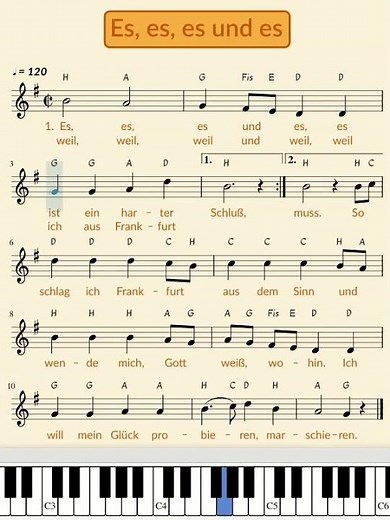Es, es, es und es - deutsches Volkslied