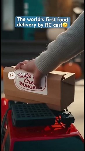 😮RC Burger Delivery: World's FIRST Tiny Car Delivery