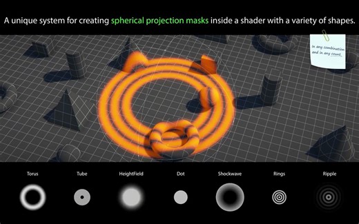 动态径向掩码Unity着色器扩展组件Dynamic Radial Masks