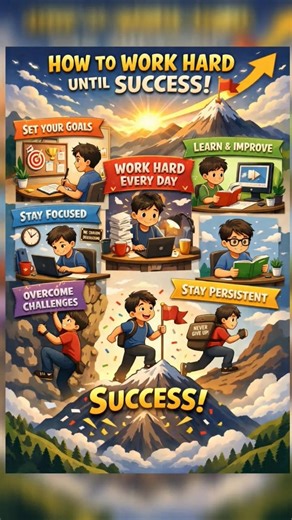 how to work hard until success