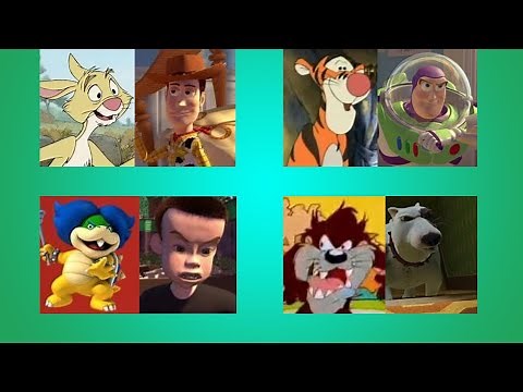 "Toy Story (1995)" Sid Intro & Operation Scenes Performed in Various Voices