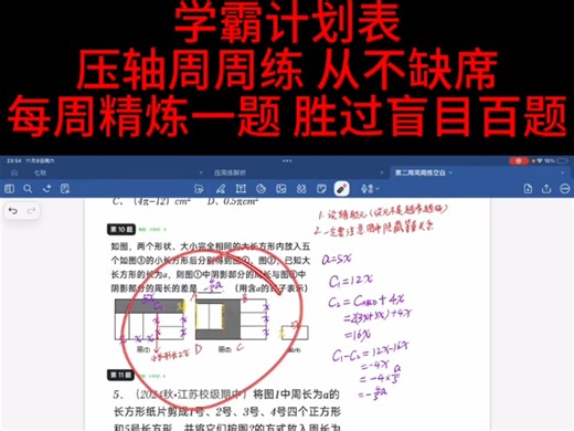 苏科版七年级上册压轴周周练精选视频讲解，主讲思路和方法，我们不只讲“怎么做”，更深入探讨“为什么这么做”核心思想剖析，讲解通俗易懂，看透题目本质，达到“解一题，
