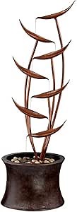 Ashton Tiered Copper Leaves 41" High Large Modern Indoor Outdoor Cottage Core Decor Resin Floor Fountain Standing Waterfall Cascading Water Feature for Outside Garden Patio Yard - John Timberland