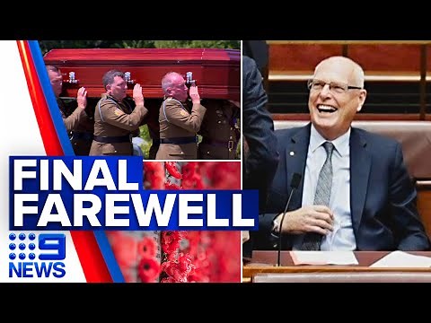 Emotional memorial service held for former senator Jim Molan | 9 News Australia