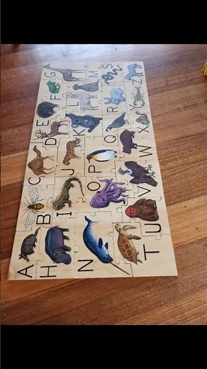 how to make a jumbo alphabet animal puzzle #montessori #diy #puzzle #animals