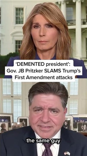'DEMENTED president': Gov. JB Pritzker SLAMS Trump's First Amendment attacks