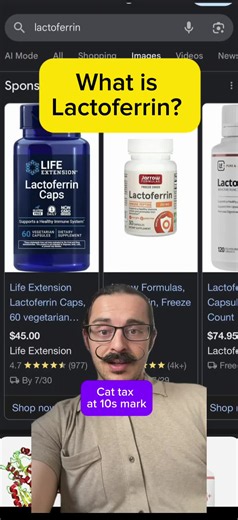 Everyone is talking about lactoferrin - let’s break down what it is and whether you can and should use it as an iron supplement. Lactoferrin is a natural protein found in breast milk and used in some baby formula recipes. It contains iron and has other beneficial properties. A limited number of studies show that lactoferrin is effective as an iron supplement and outperforms ferrous sulfate (what doesn’t). Buyer beware because it is a difficult supplement to manufacture and it’s unlikely anyone h