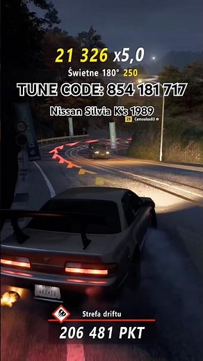 FH6 Forza Horizon 6 best drift car Nissan Silvia 1989 - Hakone Nanamagari drift zone 340k+ CODE vid