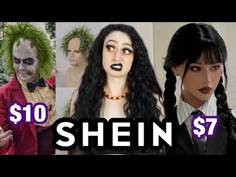 TRYING TIM BURTON CHARACTER WIGS...FROM SHEIN?!