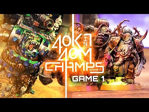 Warhammer 40k in 40 minutes Season 3 Championship Opener! Orks vs Death Guard.