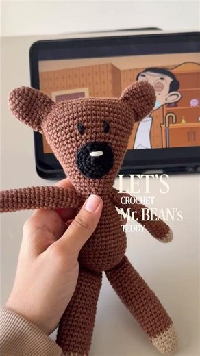 Unlocking a core memory.🧸🤎✨#crochet #mrbean #teddy #handmade