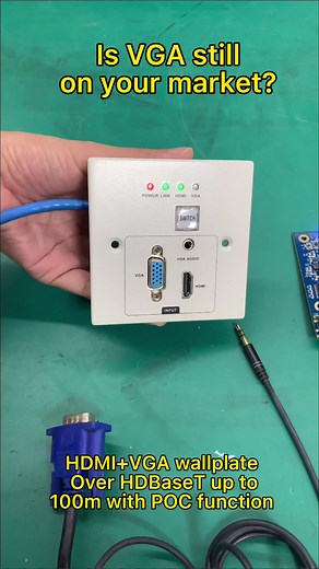 Is VGA still alive on your market? Here’s not often seen, but still needed for old computers #hdbaseT #wallplatetransmitter