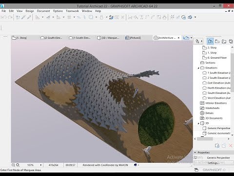 Tutorial ARCHICAD 22 Architecture Geomatric Pavilion