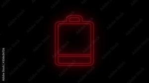 Low battery icon, out of battery on black background, need to charge the battery charging indicator icon. Royalty high-quality free best stock video footage of Need to charge, recharge the battery