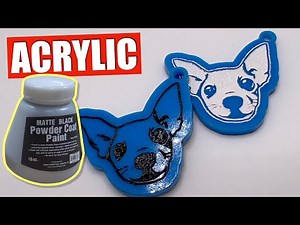 POWDER COAT COLOR FILL ON ACRYLIC on Laser Engraving