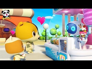 Magical Ice Cream Robot Vending Machine | Baby Kitten Loves Ice Creams | Kids Song | BabyBus - Videos For Kids