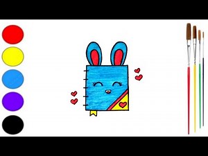 How To Draw A Notebook | Notebook Drawing Tutorial Step By Step | Notebook Drawing & Colouring Easy