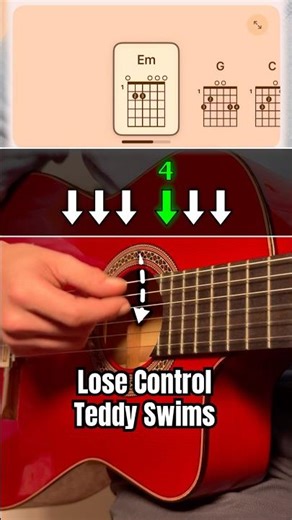 Teddy Swims - Lose Control easy guitar tutorial for beginners