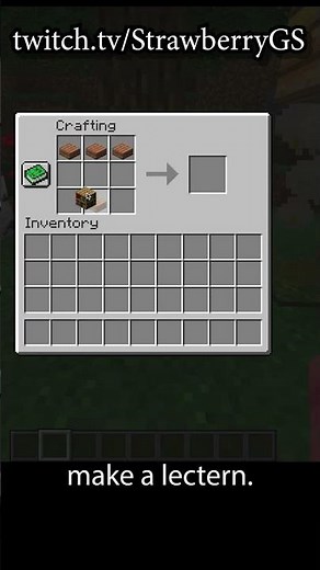 Lectern Minecraft Crafting Recipe