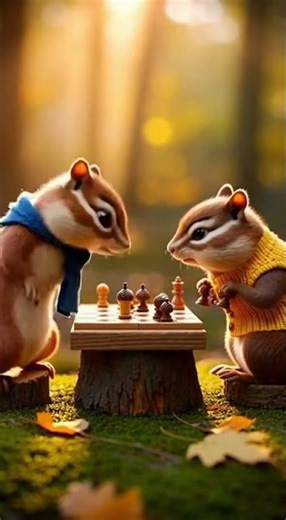 Chess Got Way Too Serious for This Chipmunk 🐿️♟️ #cute #chess