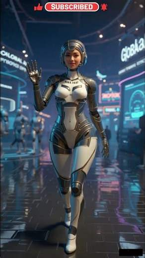 Humanoid Future Robot Girl Global Expo| Realistic Cinematic Sci-Fi #robotgirl #beautiful #girl #ai