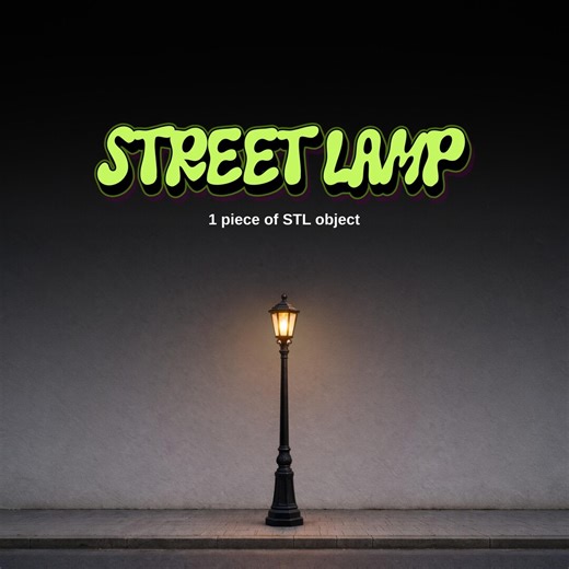 Street Lamp STL 3D Printable Vintage Light Post for Diorama Miniature Decor Scale Accessory - Etsy Australia