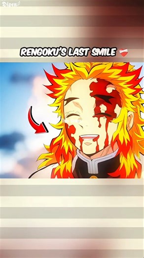 Last smile of GOAT rengoku 💀🔥 #demonslayer #anime #animation #shorts