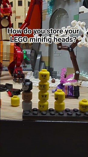 how do you organize your Lego minifig heads? #lego