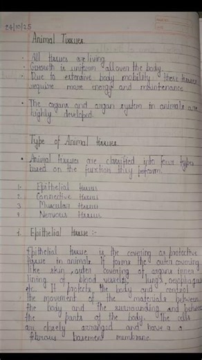 Biology class 9th Animal tissue &types of Animal Notes: l Improvement of learning ✨️ l By Ilesh sir