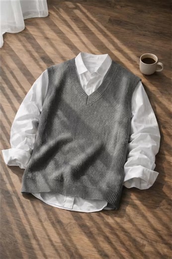 Stylish V-Neck Knit Sweater for Casual Outfits