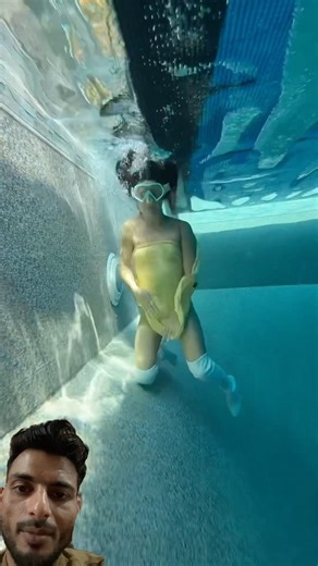 On breath swim challange guys🥰 #shorts #swim #trythatinasmalltown #underwater #pool #challenge