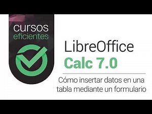 Cómo insertar datos en una tabla con un formulario en Calc de LibreOffice 7